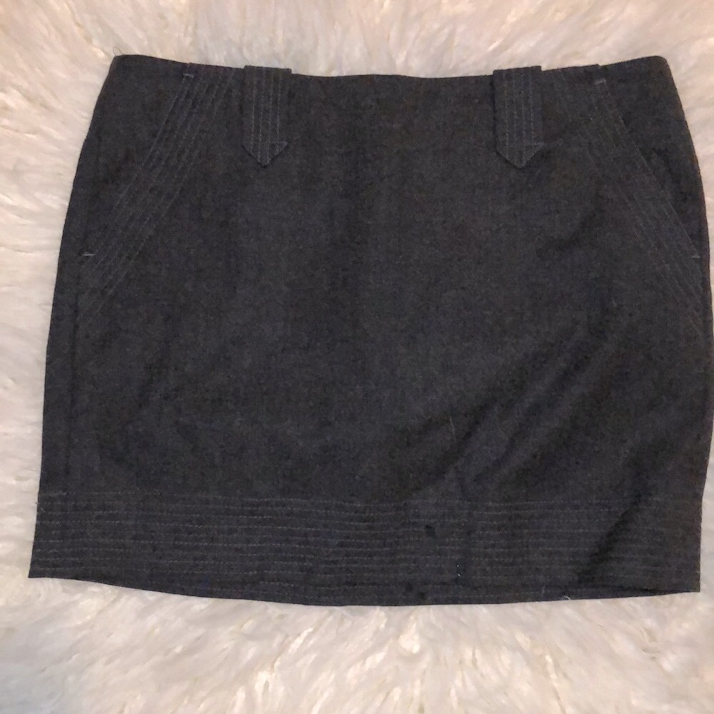 Vince wool charcoal mini skirt NWT